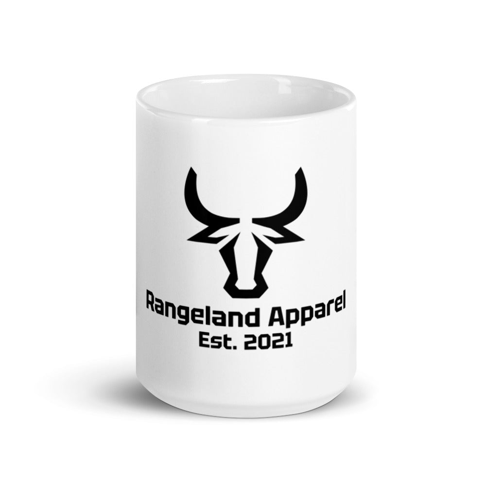 White glossy mug