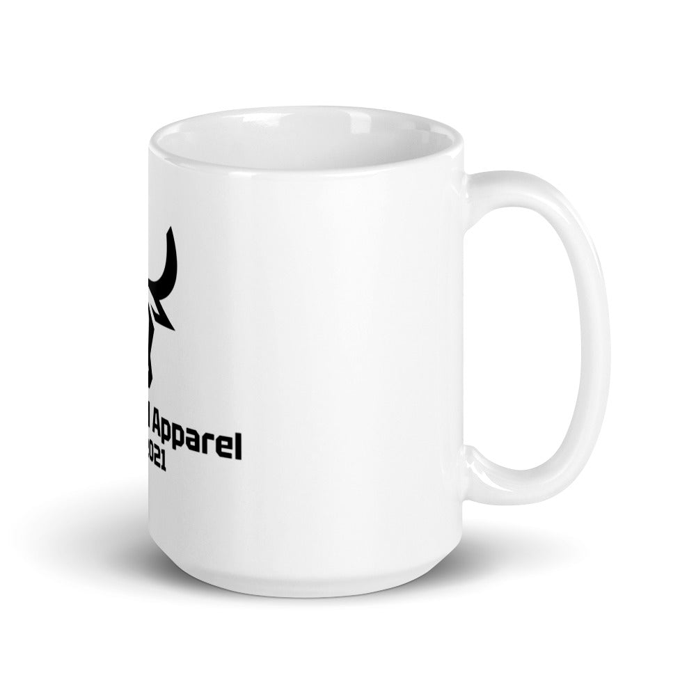 White glossy mug